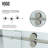 Winslow 58" W x 35" D x 74" H Sliding Frameless Shower Enclosure with 3/8  Clear Glass-50833575