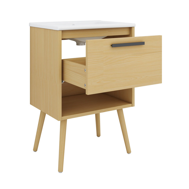 Bathroom Vanity With Sink Combo,Multi-Functional Bathroom Cabinet With Drawer
