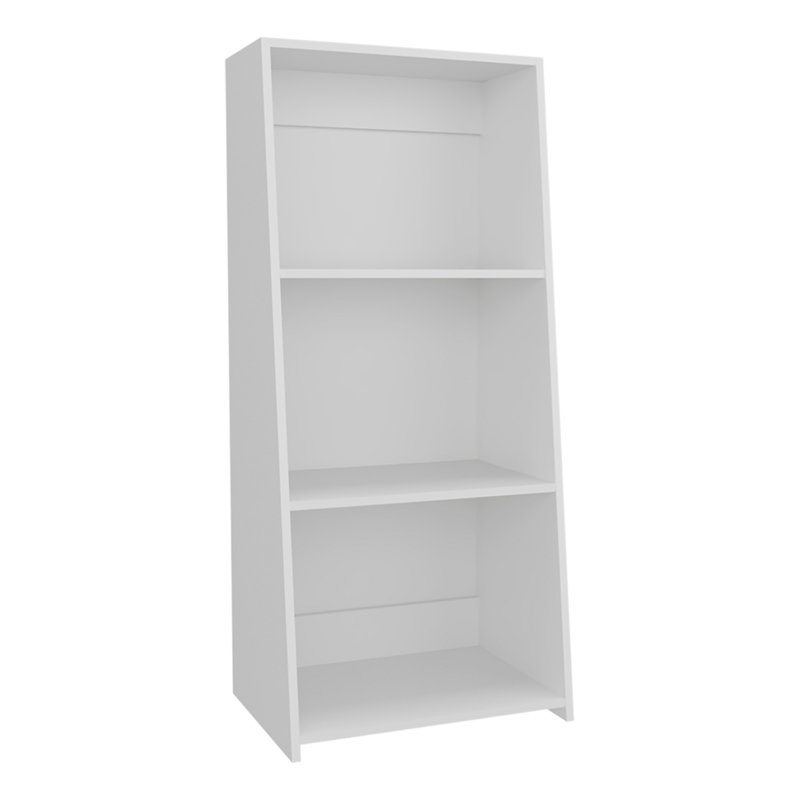 Bibliothèque Piney, bureau, blanc, Blanc
