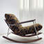 Chaise berçante moderne en chenille moderne