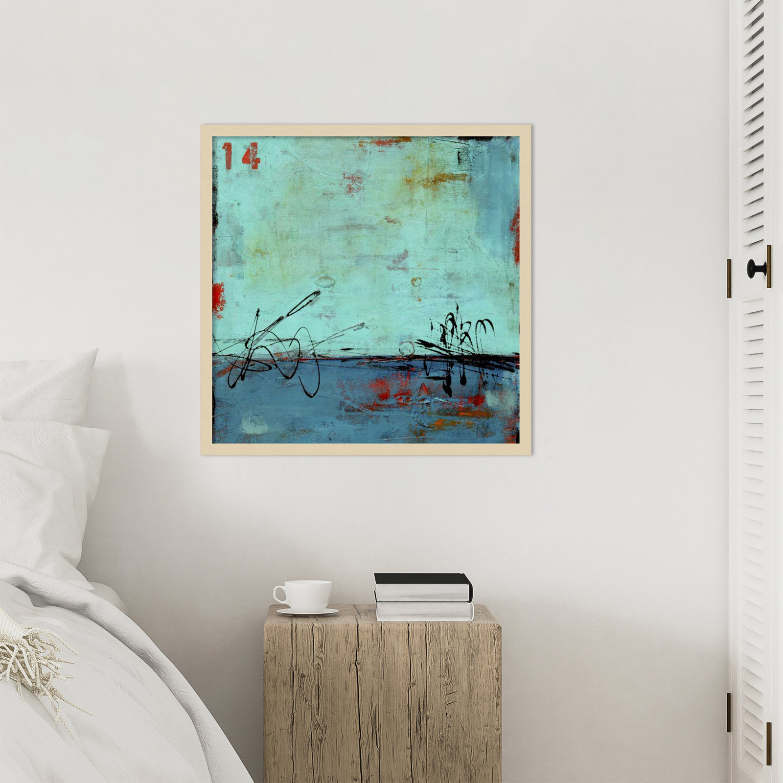 Blue Bay Marina No. 2 Print by Erin Ashley, 25" H x 25" W, Brown