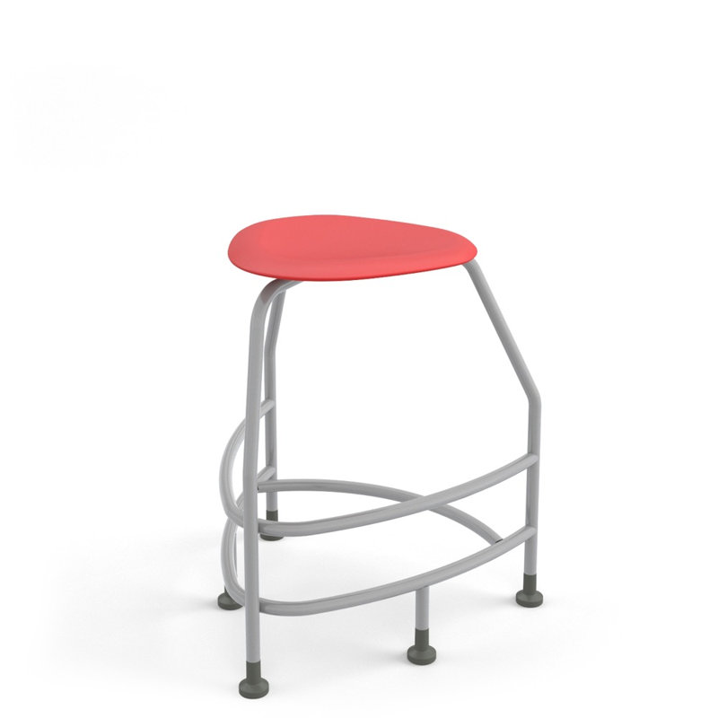 Tabouret 360, H 30 po, patins, Rouge