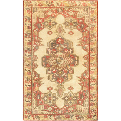 One-of-a-Kind 4'5" X 7'4" 2010s Wool Area Rug in
