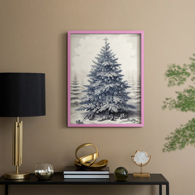 «Christmas Holiday Art» CDLxxxv, reproduction d'art encadrée - bois massif