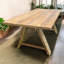 Acacia Unfinished Solid Wood Dining Table