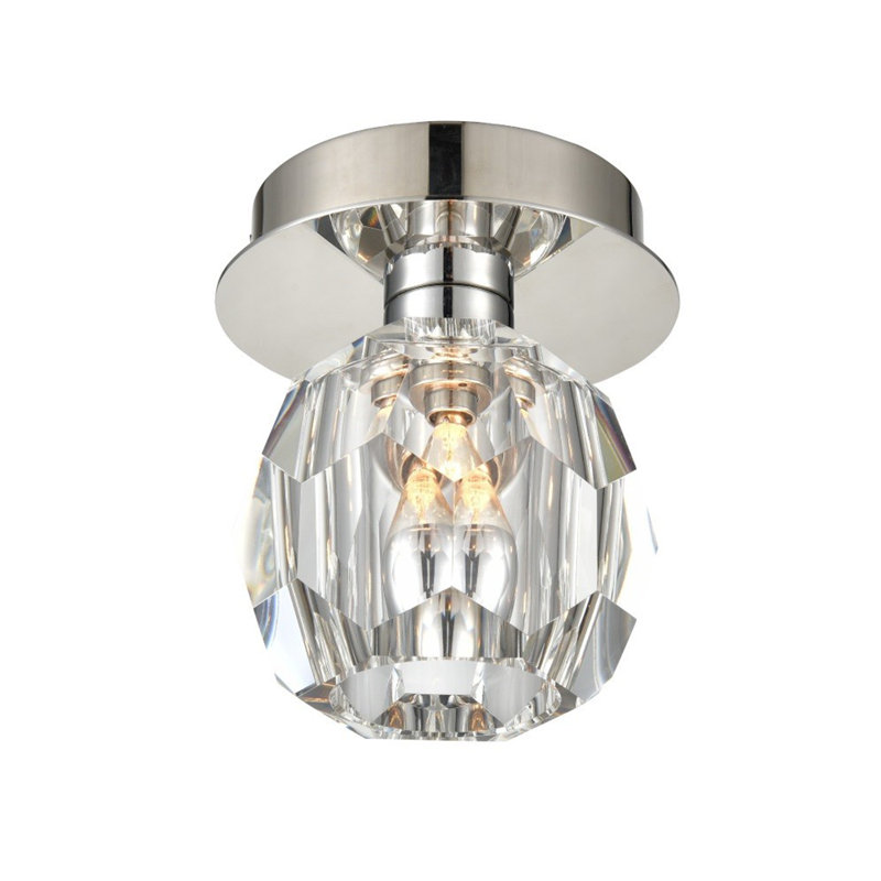 Plafonnier encastré 1 lumière Parisian, Argent