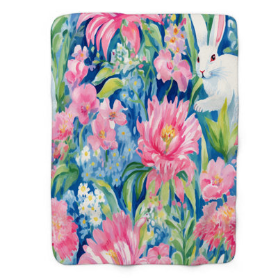 Rabbit and Bloom Designs - 1 Piece Premium Sherpa Blanket