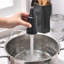 Robinet de cuisine en laiton massif avec extracteur - Rotation à 360 degrés pour évier noir contemporain