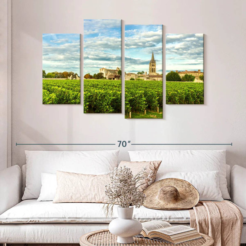 Vignoble français de Bordeaux, H 32 po x l 52 po