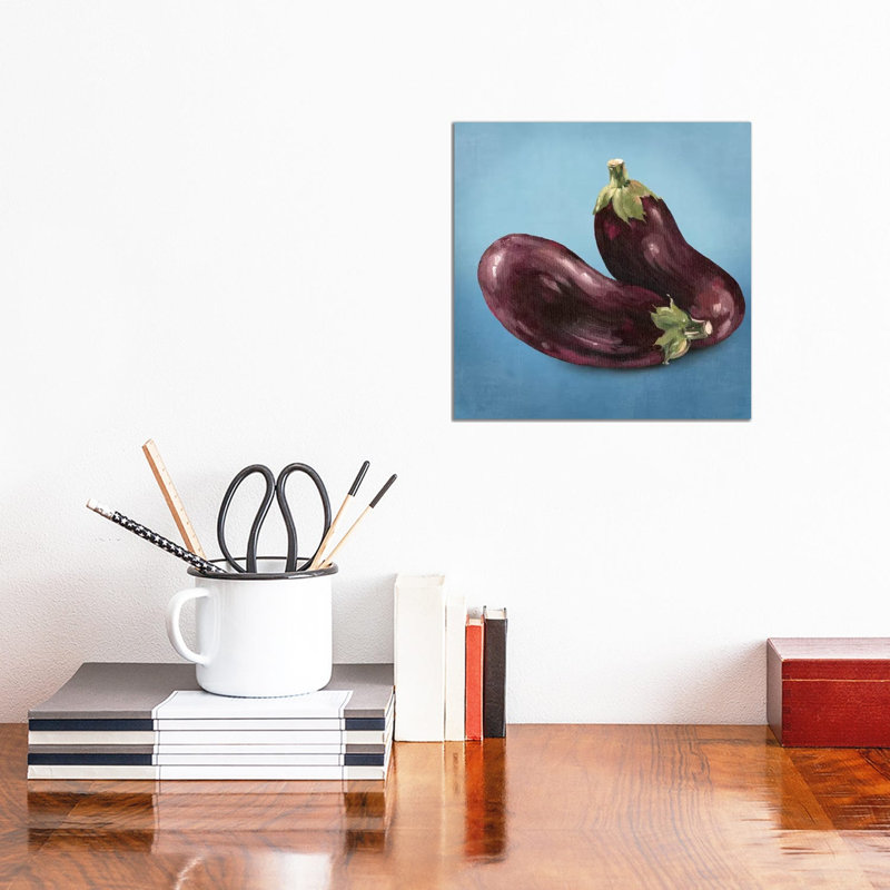 Eggplant 1 Piece Wrapped Canvas Painting, 30.48cm H x 30.48cm W x 1.91cm D