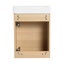 Meuble-lavabo mural 16 po avec lavabo en céramique et porte d'armoire à fermeture en douceur, pour petite salle de bain