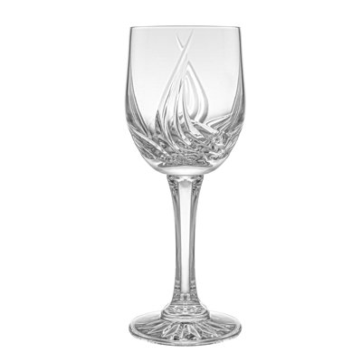 Wine - Glasses - Cordial - Sherry - Set of 6 - Hand Cut Crystal - Stemmed - 4.5 Oz. - Made in Europe