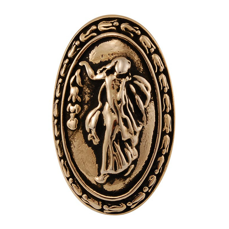 Sforza Oval Knob, Antique Gold