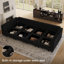 Canapé-lit modulaire rembourré en U avec espace de rangement-759861178