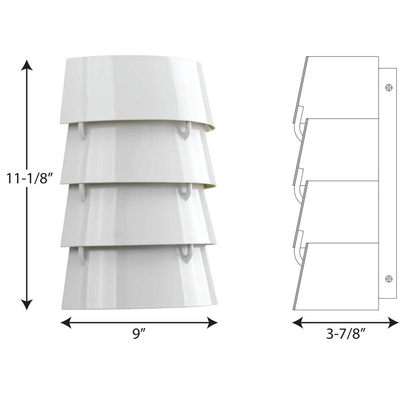 Surfrider Flush Mounted Sconce, White