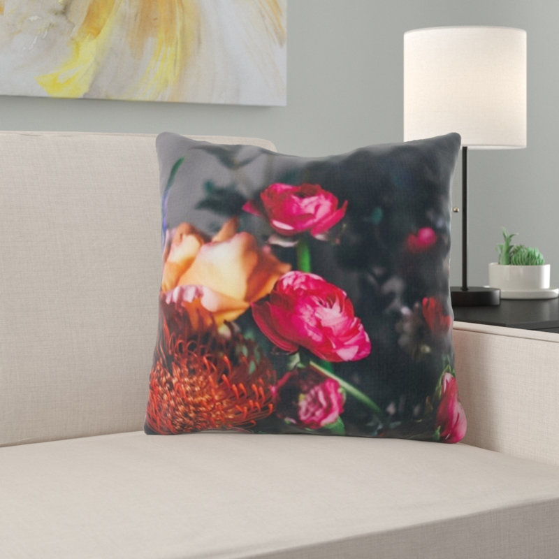 Coussin décoratif fleurs