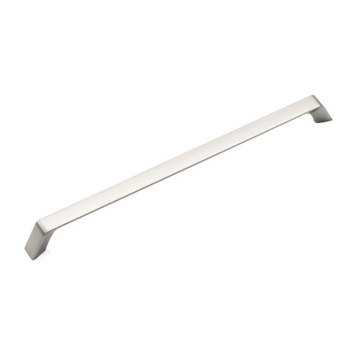 Prism Collection Handle Pull - 12" Center to Center Cabinet Pull Satin Nickel - Contemporary Hardware for Drawers & Cabinets