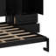 Lit escamotable Farmhouse multifonctionnel avec garde-robe et tiroirs, lit plateforme pliable grand format-132941780
