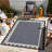 Blue Polypropylene Indoor/outdoor Rug - 5 Ft. 3 In. X 7 In., Sunshine Gchar2013, , Stain , & Pet-, Superior Area , Stain-, Multi-purpose