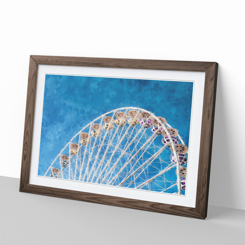 Ferris Wheel Vol.4 - Framed Print, 27cm H x 36cm W x 2cm D, Walnut Framed