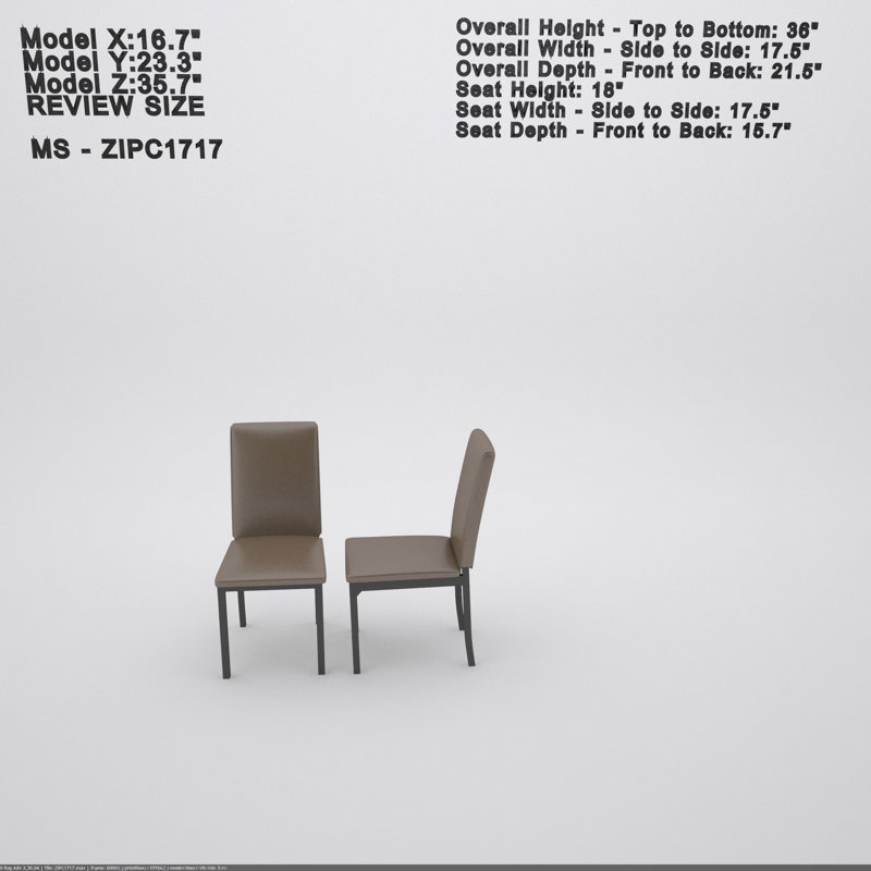 Chaise d'appoint rembourrée Aloke Mizell, Brun