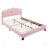 Upholstered Flower-Shape Bed, Elegant Flowers Headboard With LED Light Strip-559025921-559025920