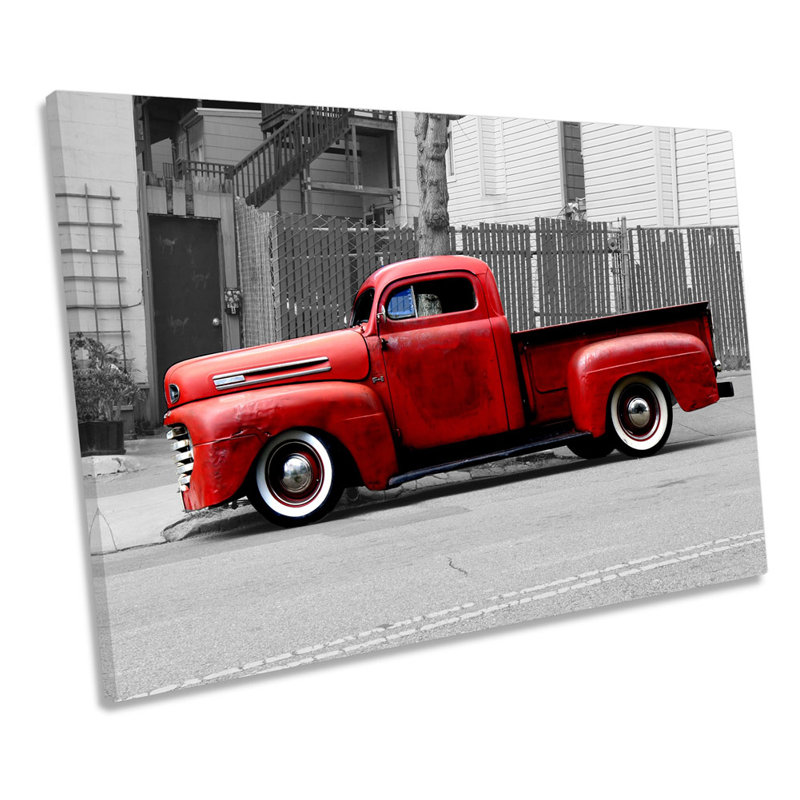 Old Ford Pick Up Truck 1 Piece Wrapped Canvas Wall Art, 30.5cm H x 45.7cm W x 2cm D