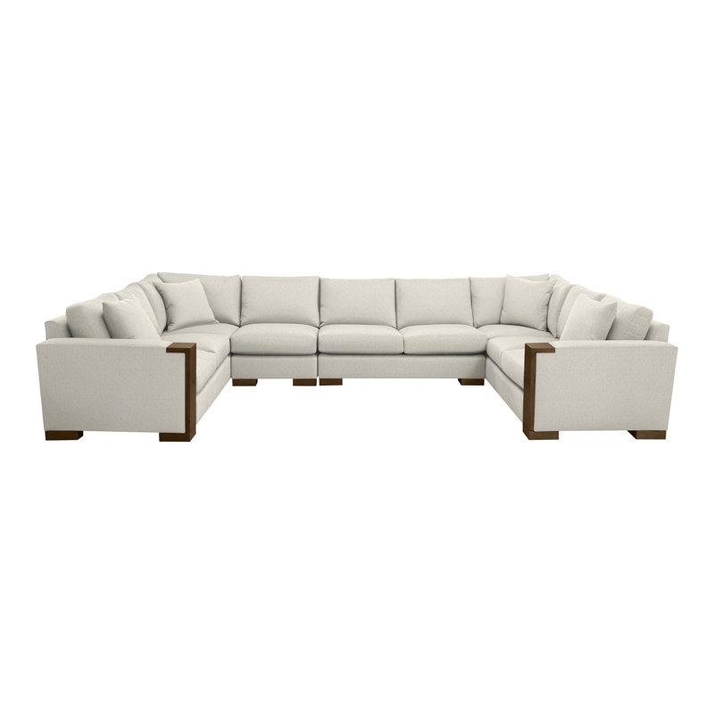 Michael Weiss 4-Piece Abingdon Sectional, Nomad Snow Crypton® Chenille, Havana