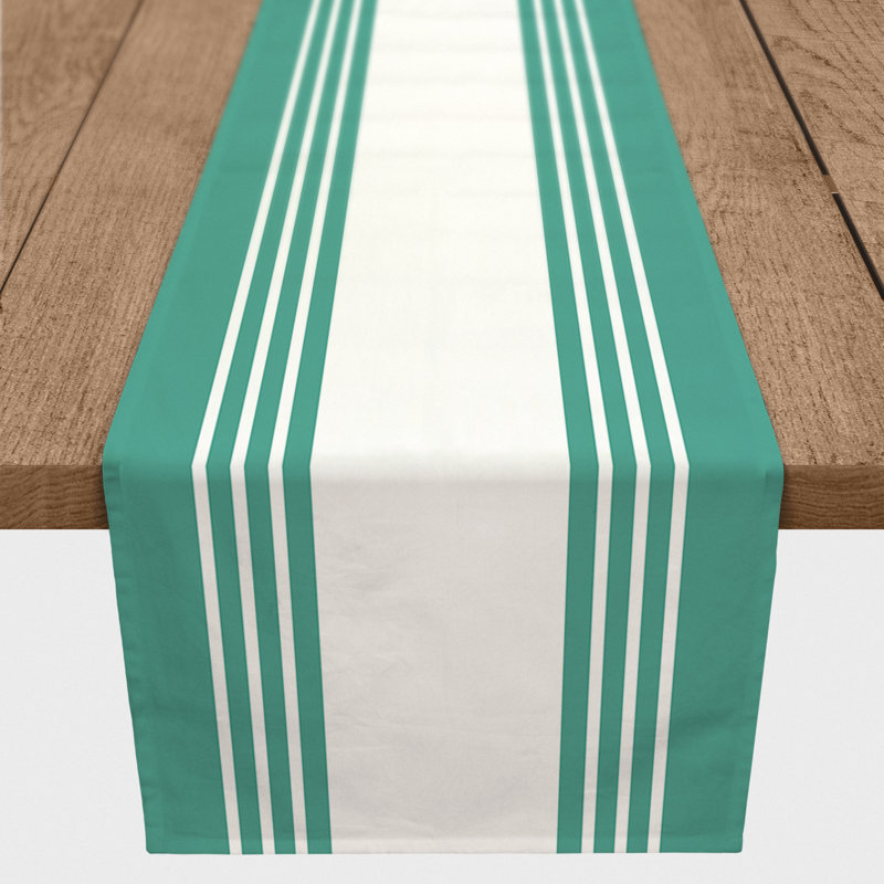 Chemin de table Breyana, P 16 po x L 72 po, Bleu sarcelle