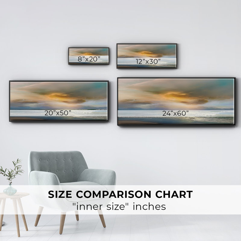 Evening Light- Framed Canvas, 8" H x 20" W