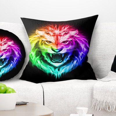 Coussin de lion pour le feu de couleur animal