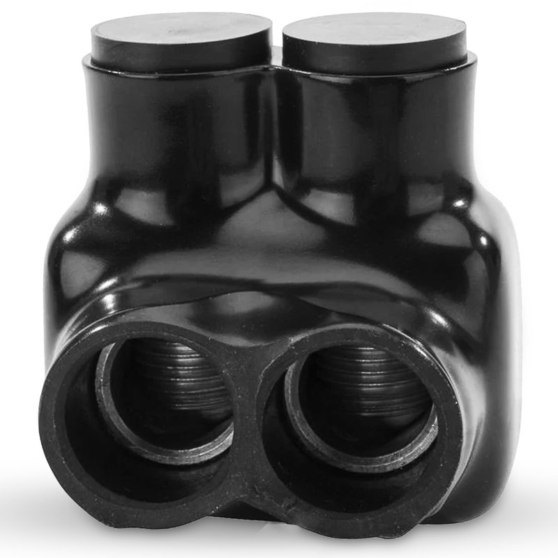 Connecteur multi-câbles isolé noir, gamme de fils 1 / 0-14, entrée latérale simple - 2 ports
