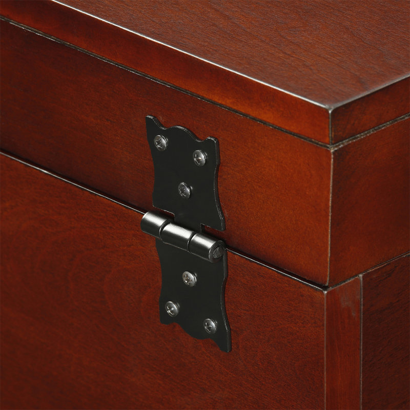 Coffre à plateau relevable avec rangement Sigismund, Teinture espresso