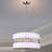 Zak 3 - Light Steel Dimmable Drum Chandelier