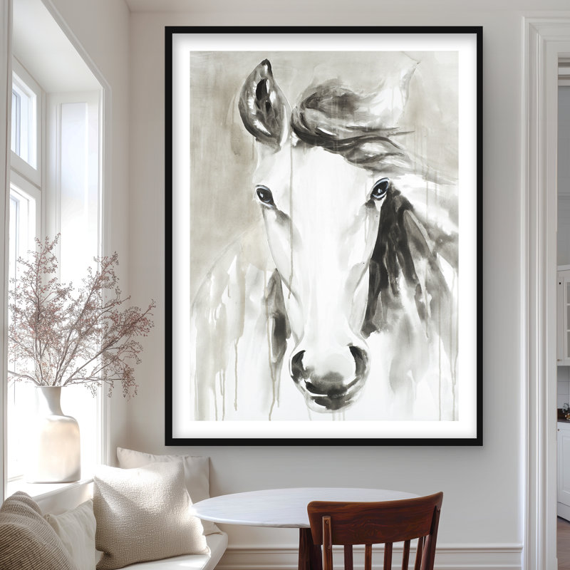 Magnifique cheval abstrait - reproduction encadrée de cheval de bureau