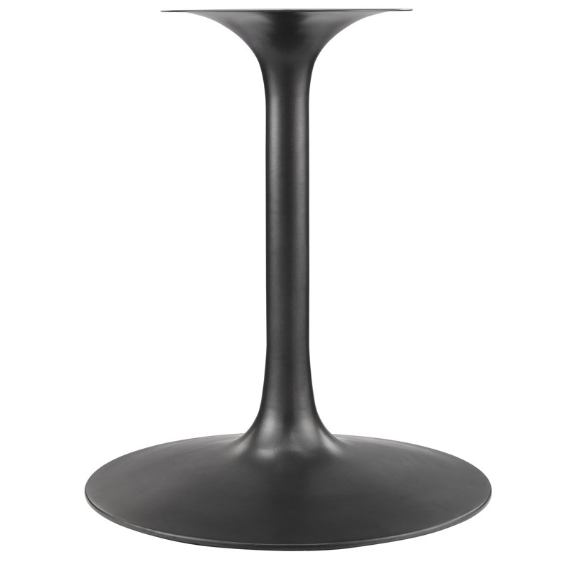 Lippa Round Pedestal Solid Wood And Metal Dining Table, 29.13"H x 60"L x 60"W, Black