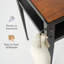 Console Siyah avec plateau en bois de manguier et base en métal - finition noyer noir mat, table d'appoint fabriquée à la main
