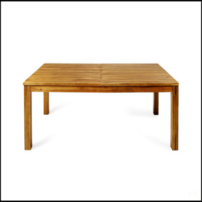 Table de salle à manger extensible en bois d'acacia Wilson, parfaite pour les réceptions extérieures polyvalentes et les rassemblements élégants.