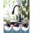 304 Stainless Steel Kitchen Sink Faucet with Pull Down Sprayer, High-Arc Single Handle Kitchen Faucet with Deck Plate-63434377