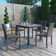 Outdoor Patio Square Dining Table with Dining Chairs