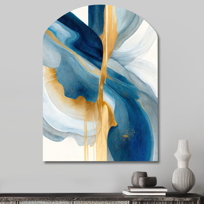 Citarella - Arch Abstract Spirals Metal Wall Decor, Asymmetrical Metal Wall Sculpture Print