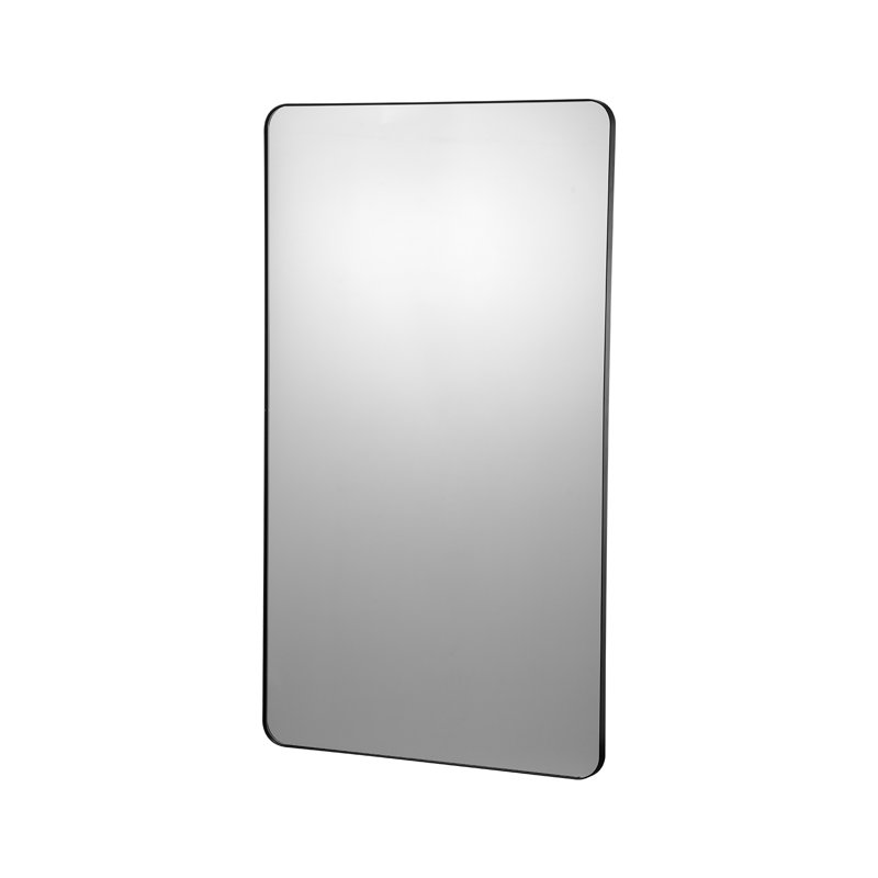 Square Wall Mounted Mirror 30" x 40" Mirror with Aluminium Alloy Frame, 30" x 48", Black, Rectangle