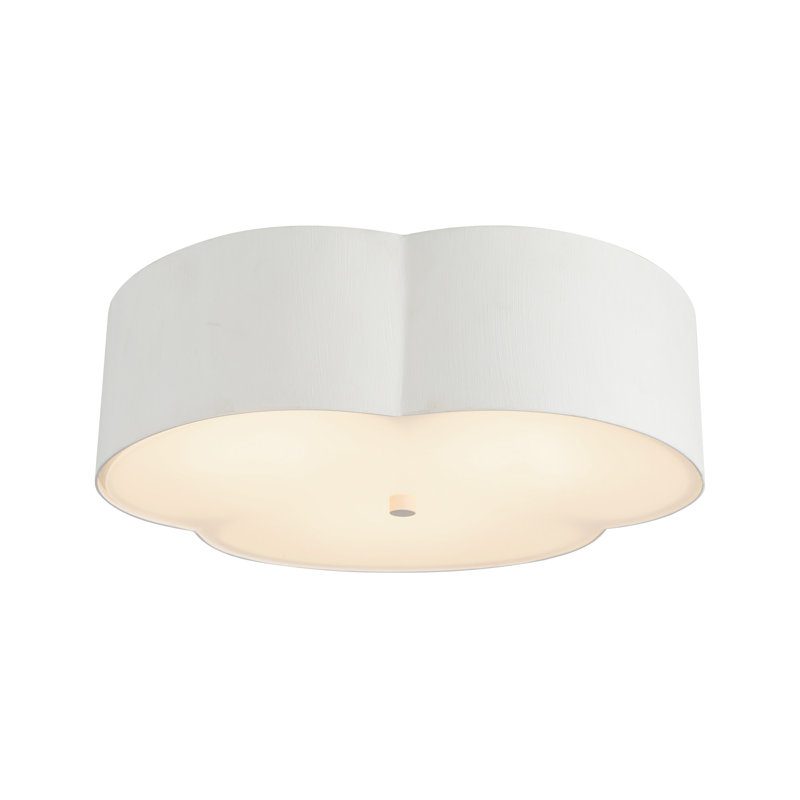 Plafonnier encastré 14 po Adella, Blanc, Blanc