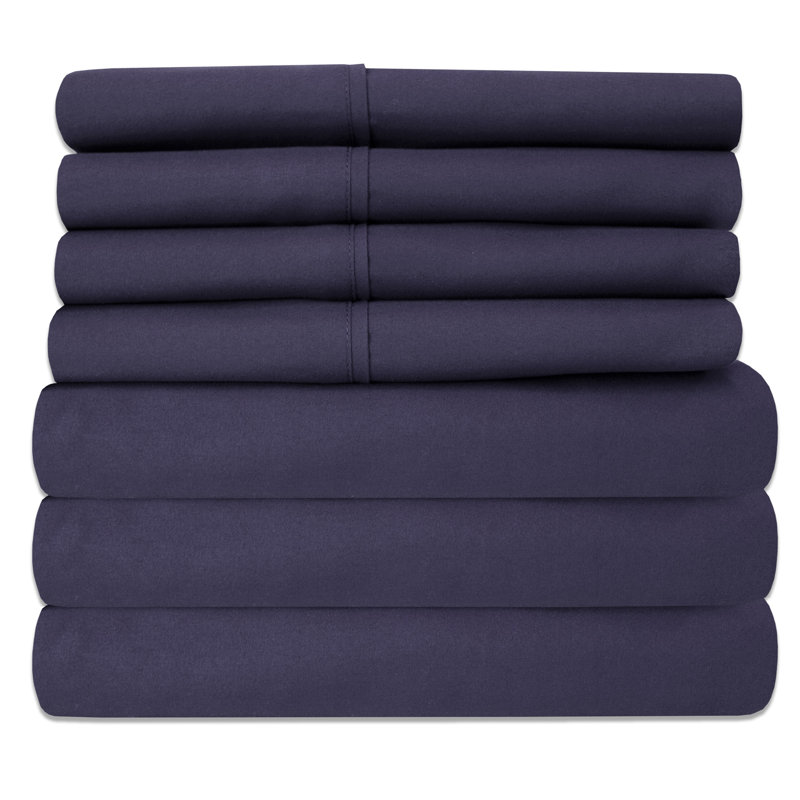 Beige Queen Microfiber Deep Pocket 6-Piece Sheet Set