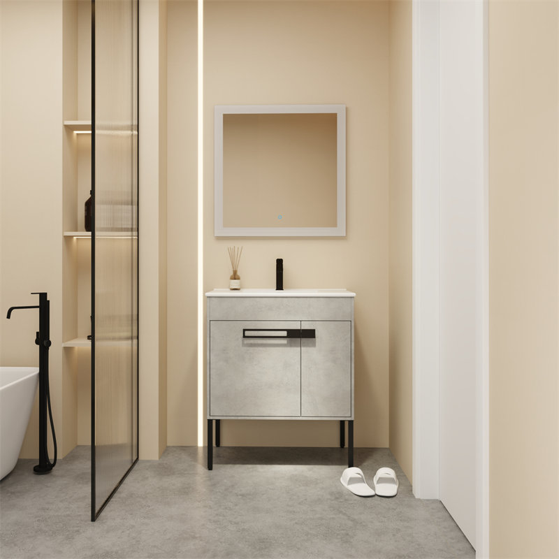 35.43'' Single Bathroom Vanity Base Only, Gray