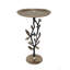 Table d'appoint 13,8 x 13,8 x 24 po en aluminium noir et doré avec un design délicat de grenade