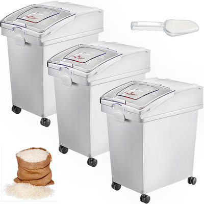 Vevor 6.6 Rectangle Plastic Food Storage Container with Lid (Set of 3)