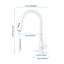 Robinet de cuisine avec douchette extractible - moderne, acier inoxydable, installation rapide blanche et sans souci, options de gestion de la température du débit d'eau réglables - blanc, acier, contrôle flexible facile