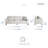 Mariah 87" Modern & Contemporary Luxurious Chenille Sofa with Modern Flared Arm Design, High-Density Foam over Pocket Coils-1404555325