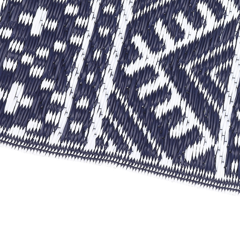 Tapis d'extérieur imperméable à l'eau pour l'extérieur, Marine, Rectangle 6 pi x 9 pi